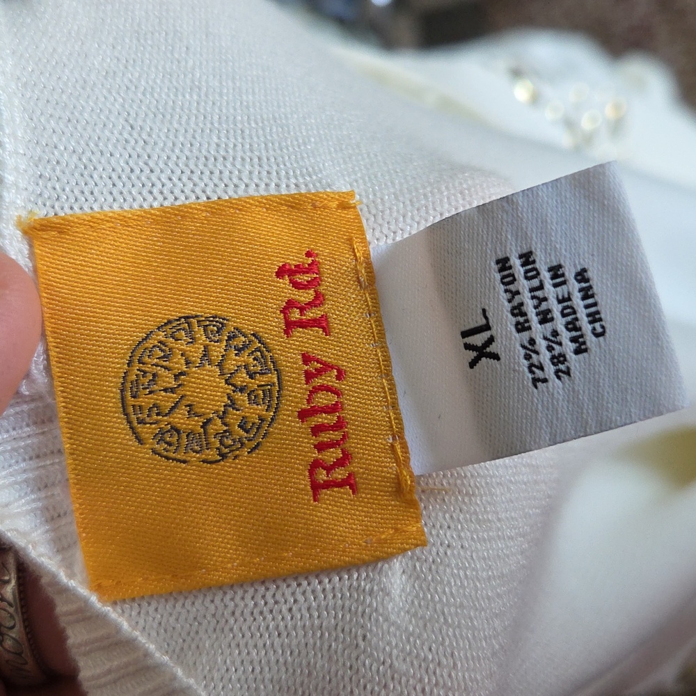 NWT! Ruby Rd Gold Rivet Sweater - Picture 10 of 11